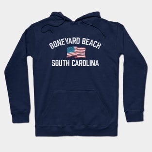 Boneyard Beach South Carolina Bulls Island SC USA Flag Vintage Hoodie